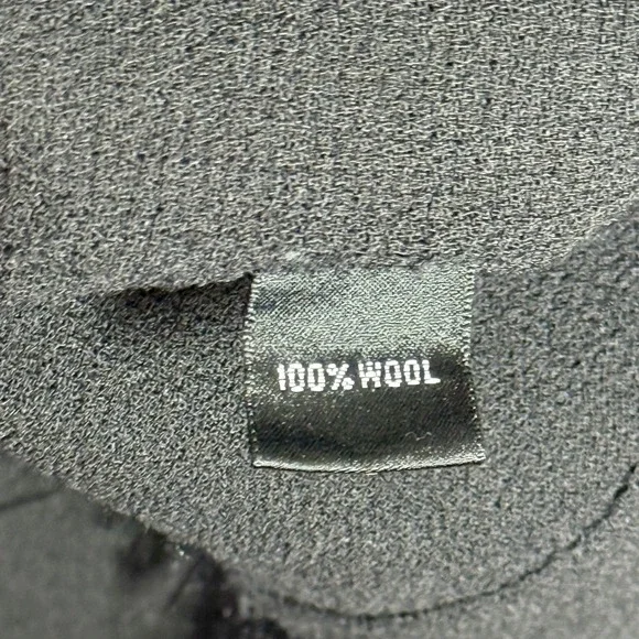 Linda Allard Ellen Tracy Womens Wool Jacket 10 Black Feather Quiet Luxury Blazer - Picture 9 of 10